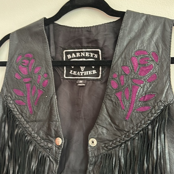 Vintage Leather Rose Corset Vest - Picture 4 of 12